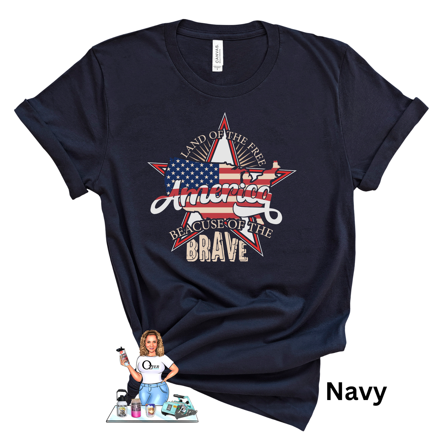 America Tees and Crews - Land of The Free