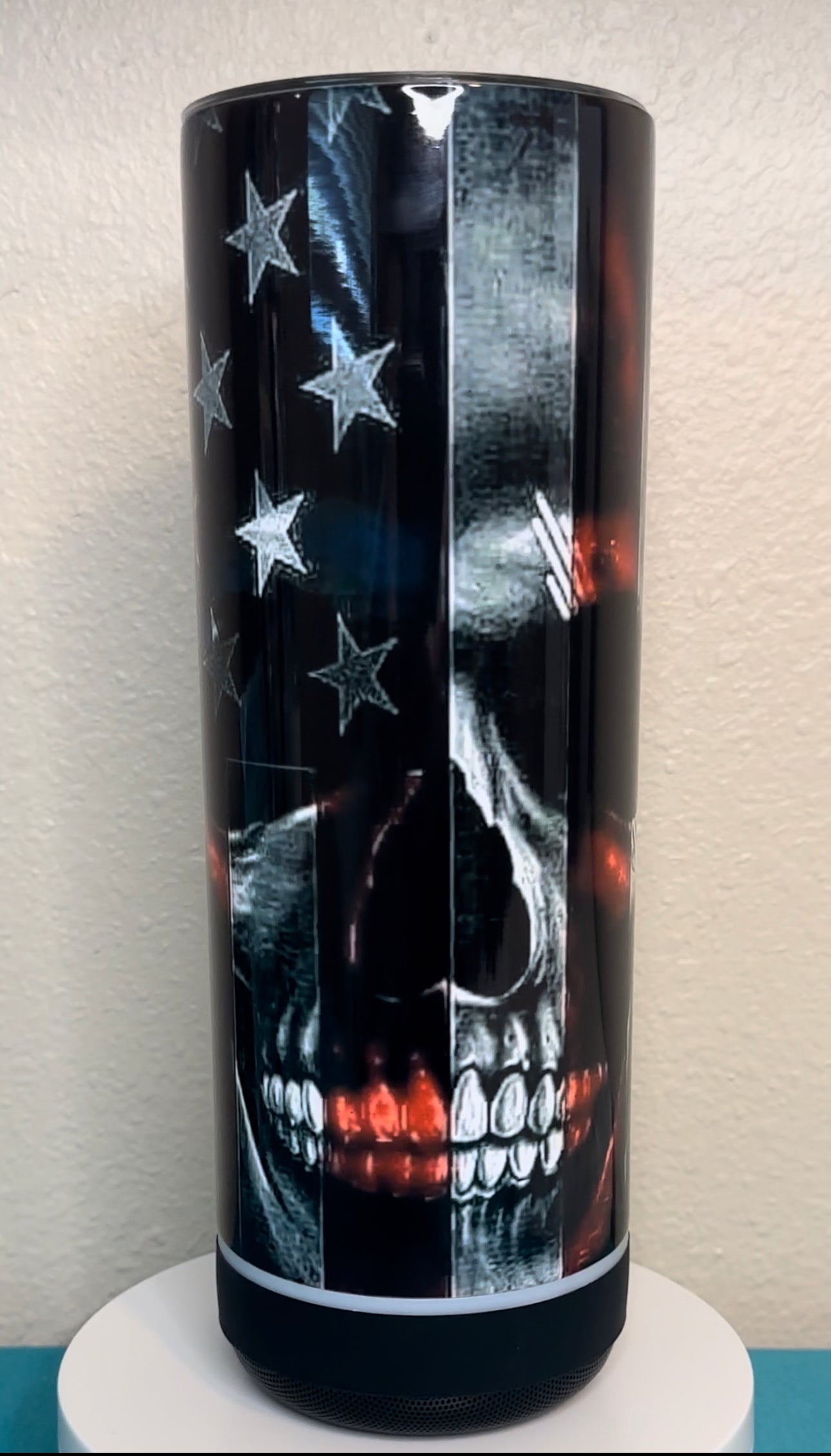 20oz Bluetooth Sublimation Tumbler - American Skull