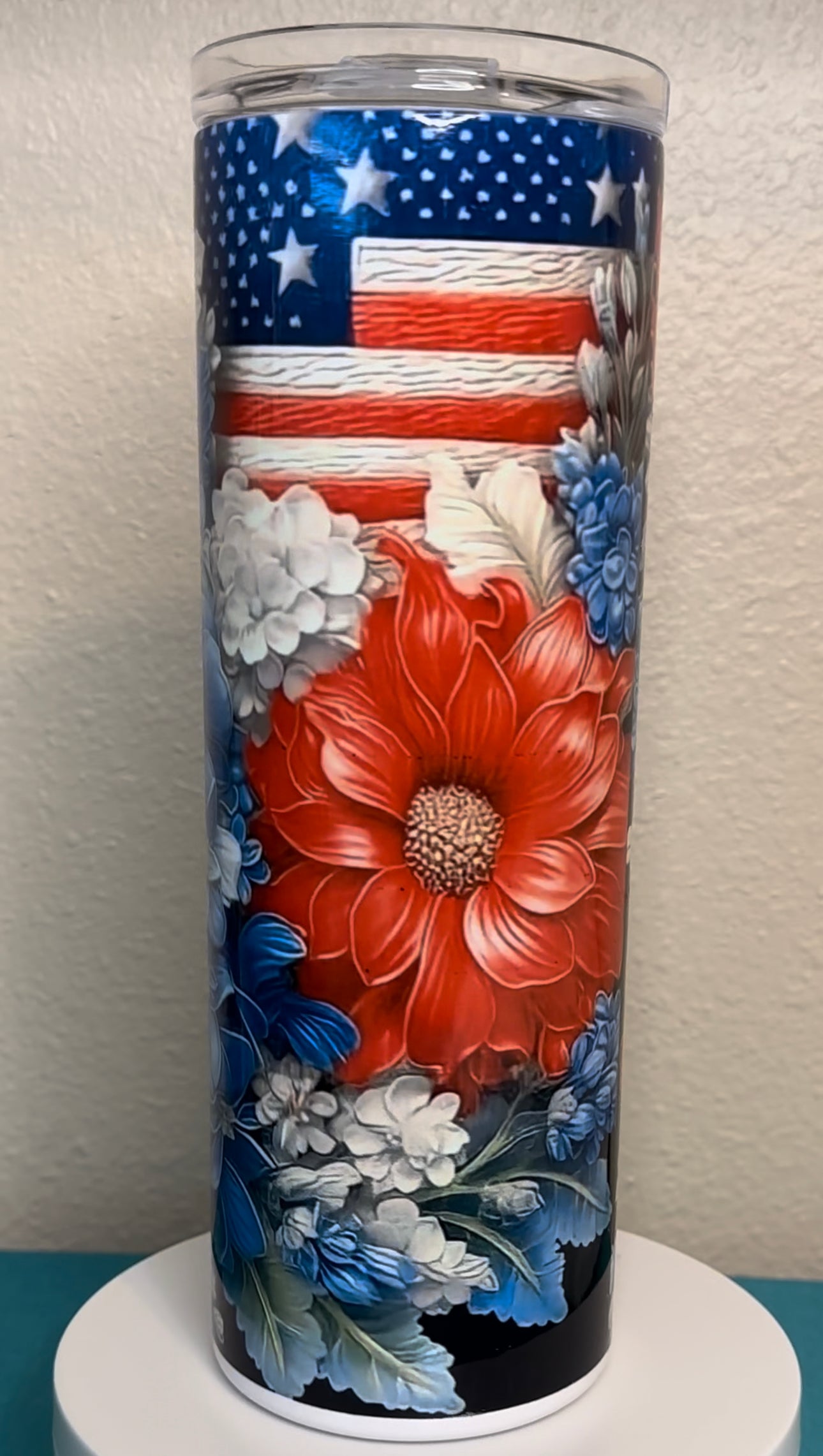 Sublimation Tumbler - American Flowers