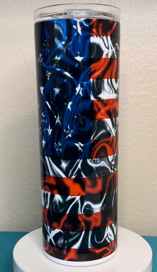 Sublimation Tumbler - American Crinkle Flag