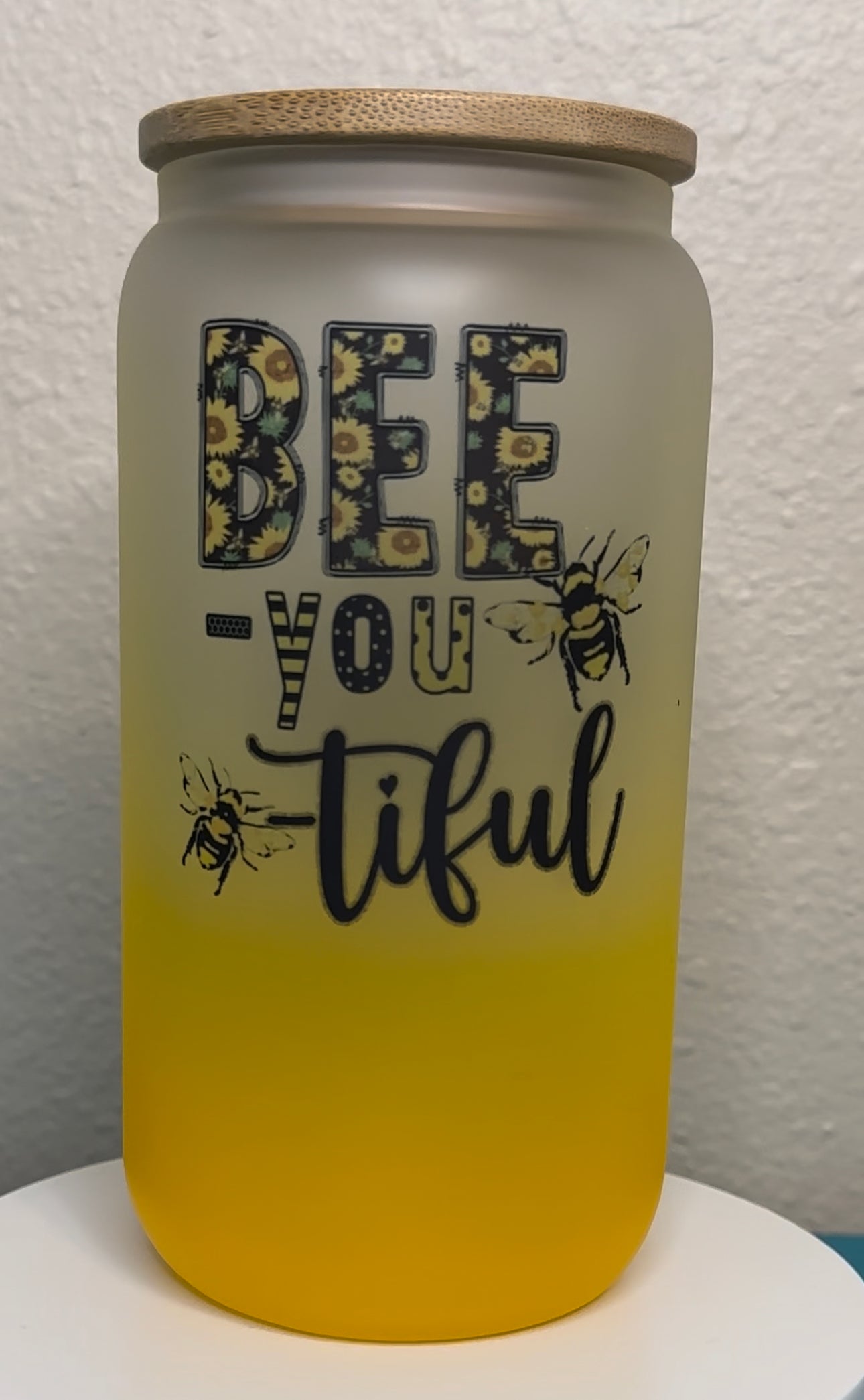 15oz Glass Sublimation Tumbler - BEE Kind