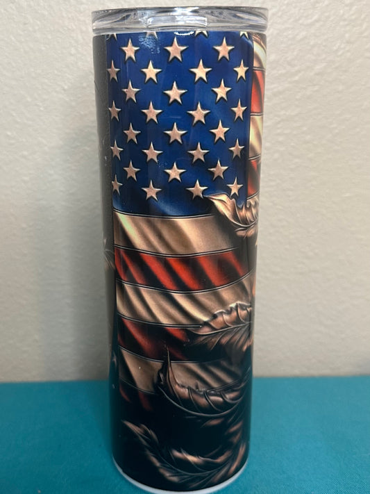 Sublimation Tumbler - American Sunflower