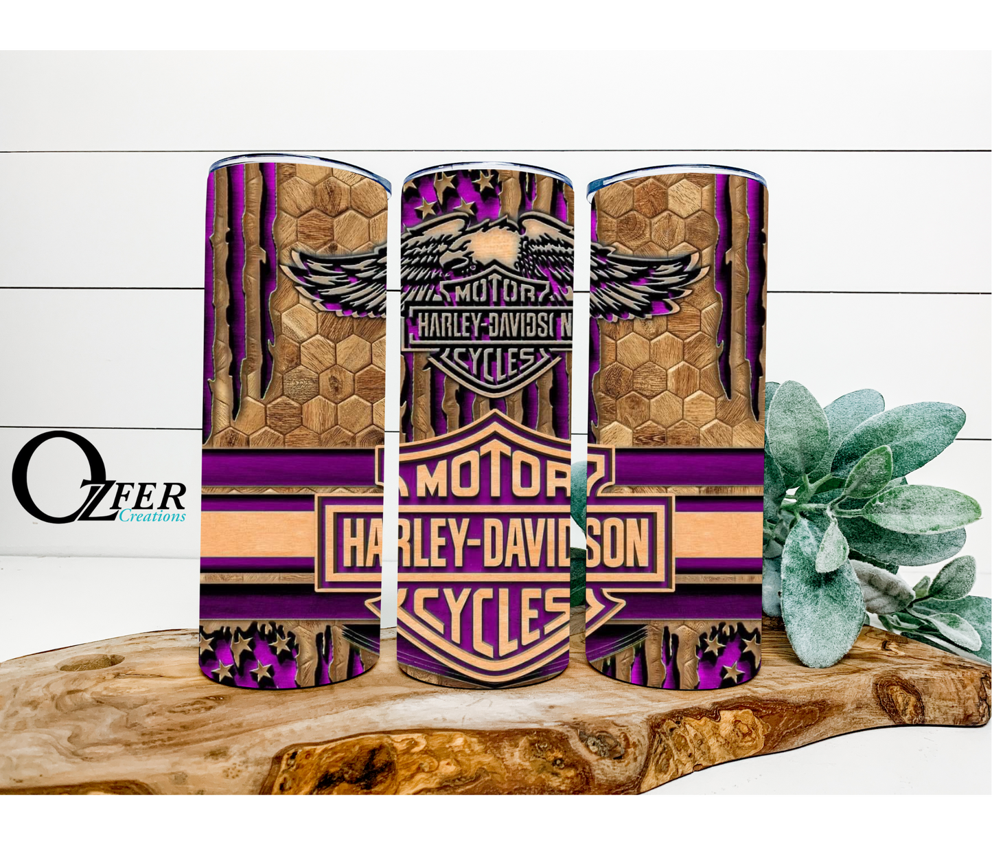 Sublimation Tumbler - Flag Harley-Davidson