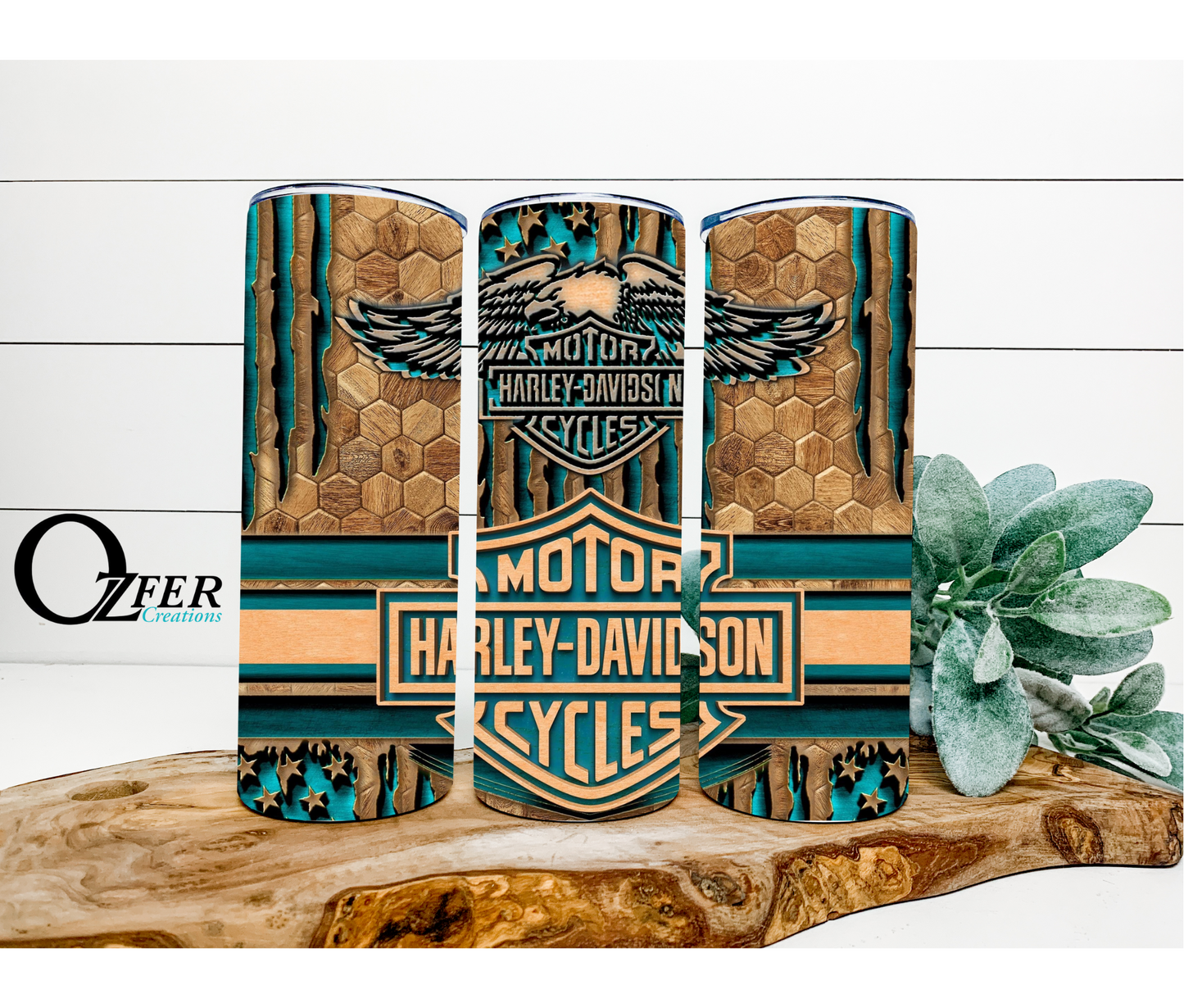 Sublimation Tumbler - Flag Harley-Davidson