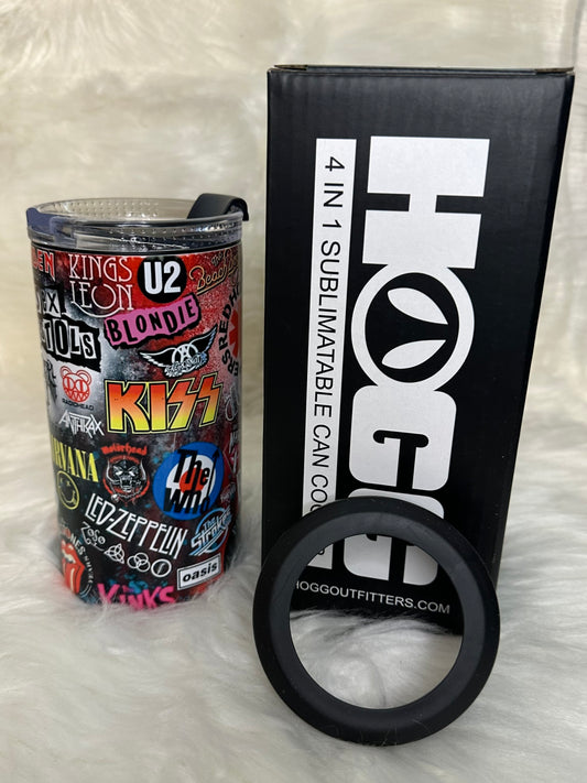 4 in 1 Sublimation Can Cooler - Classic Rock
