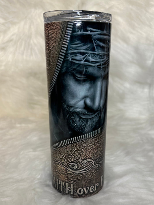 Sublimation Tumbler - Faith over Fear