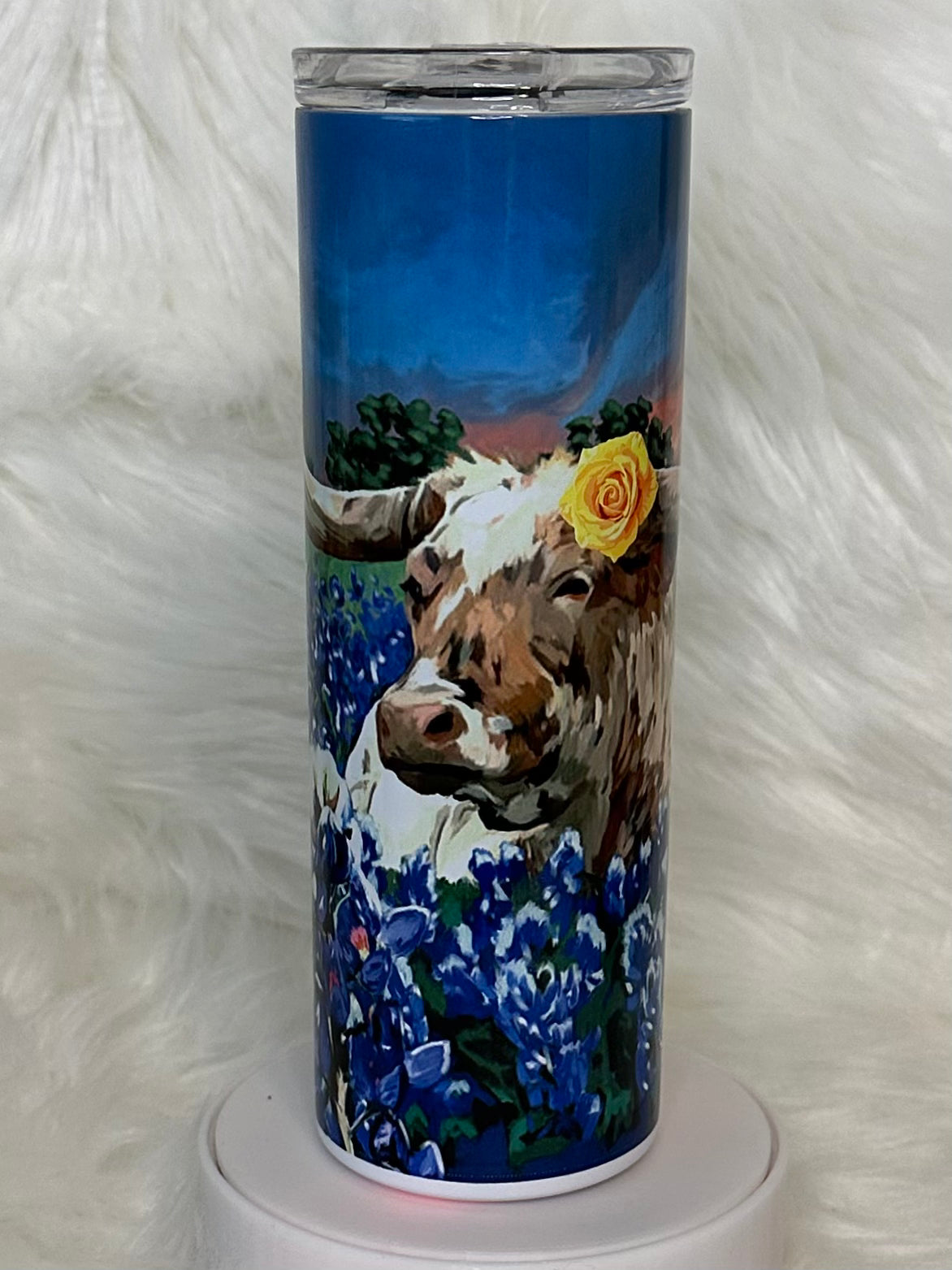 Sublimation Tumbler - Bluebonnets Longhorn