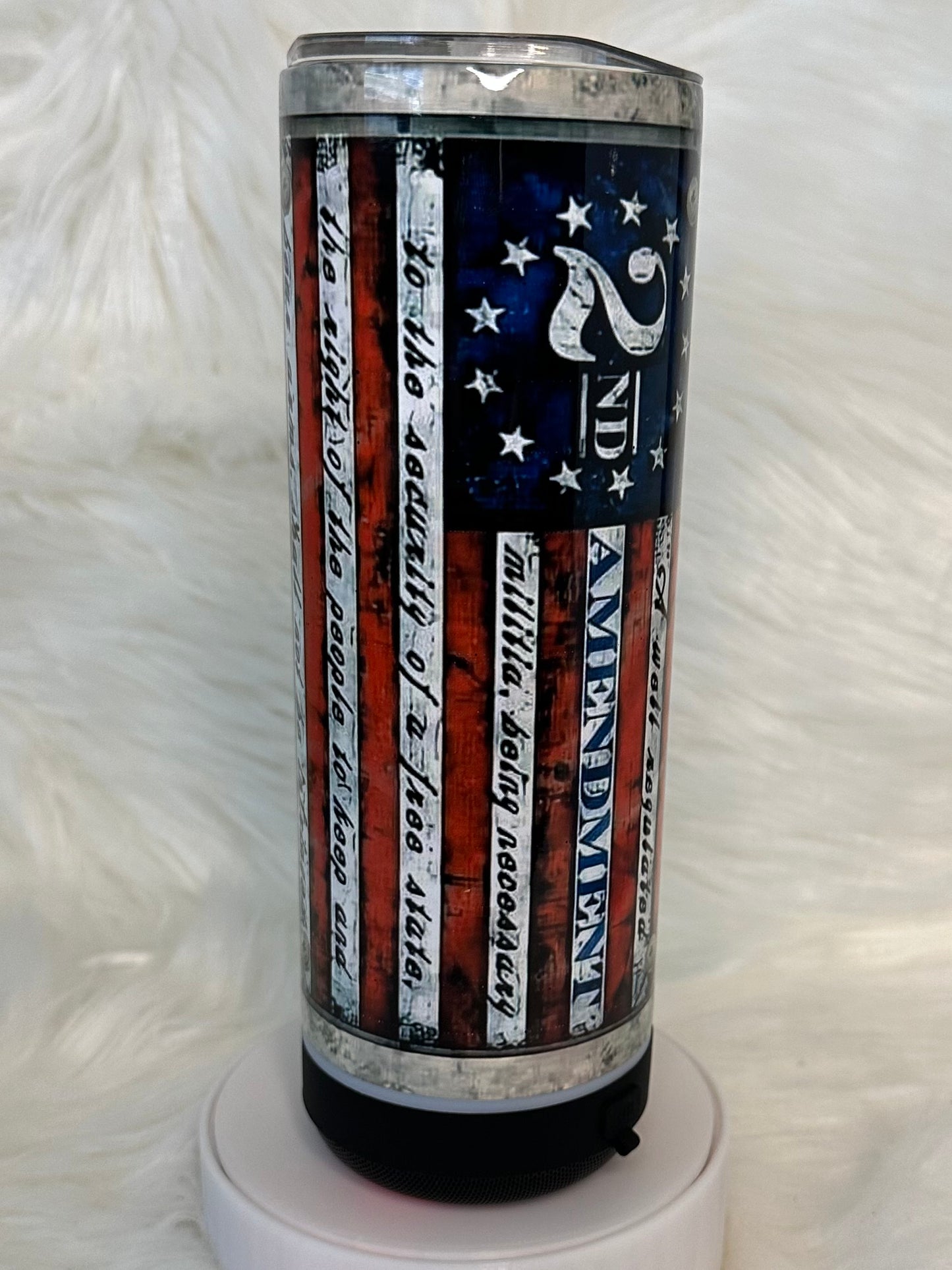 20oz Bluetooth Sublimation Tumbler - 2nd Amendment