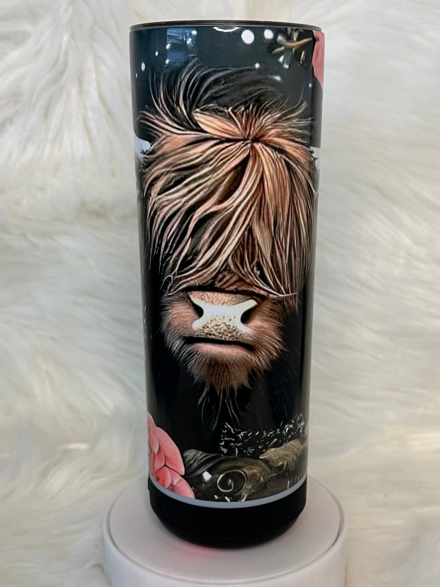 20oz BlueTooth Sublimation Tumbler - Highland Cow