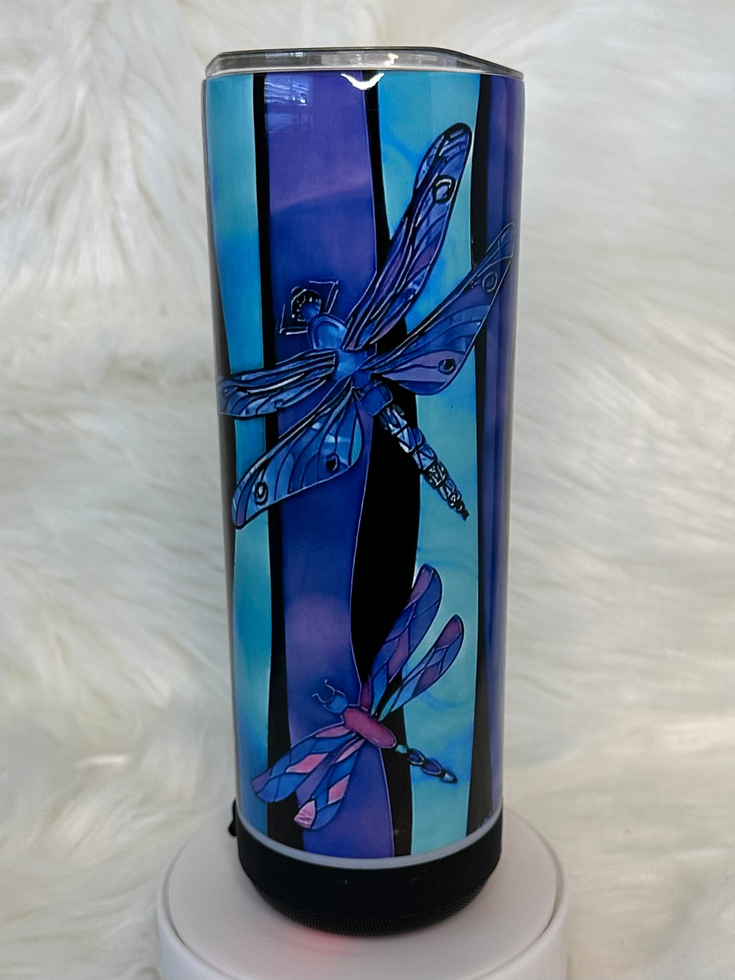 20oz Bluetooth Sublimation Tumbler - Dragon Fly