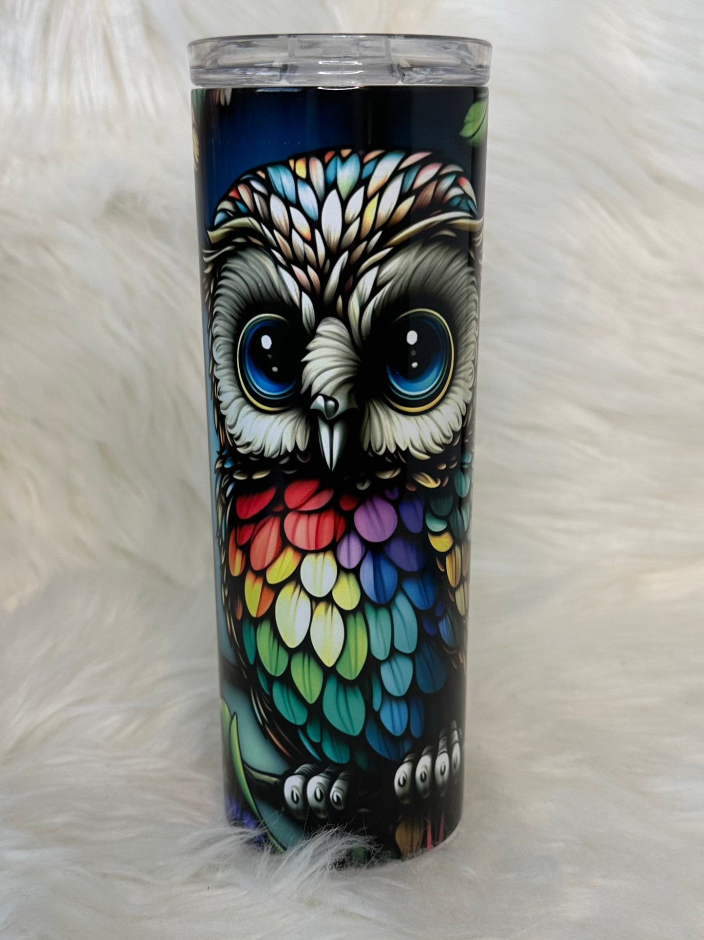 Sublimation Tumbler - Stain Glass Owl