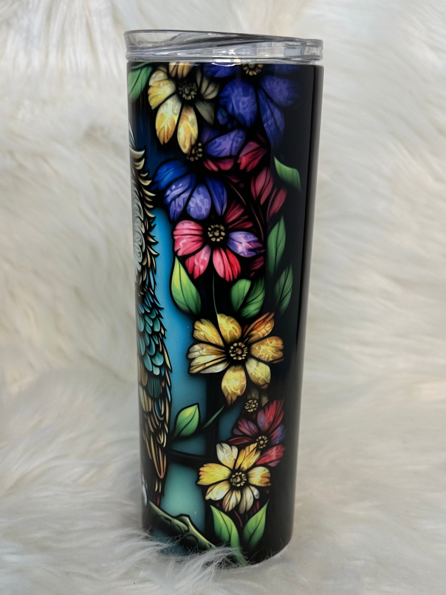 Sublimation Tumbler - Stain Glass Owl