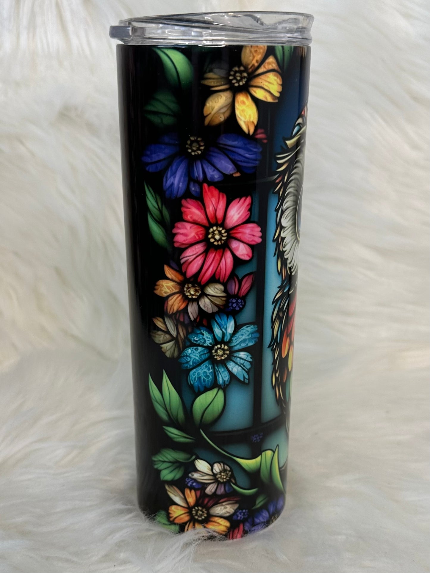 Sublimation Tumbler - Stain Glass Owl